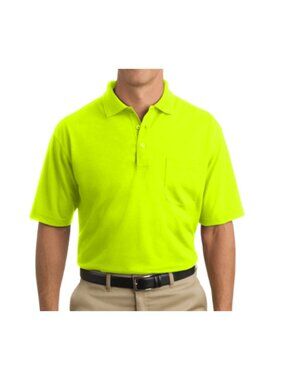 CornerStone® CS402P Industrial Pocket Pique Polo - Safety Yellow